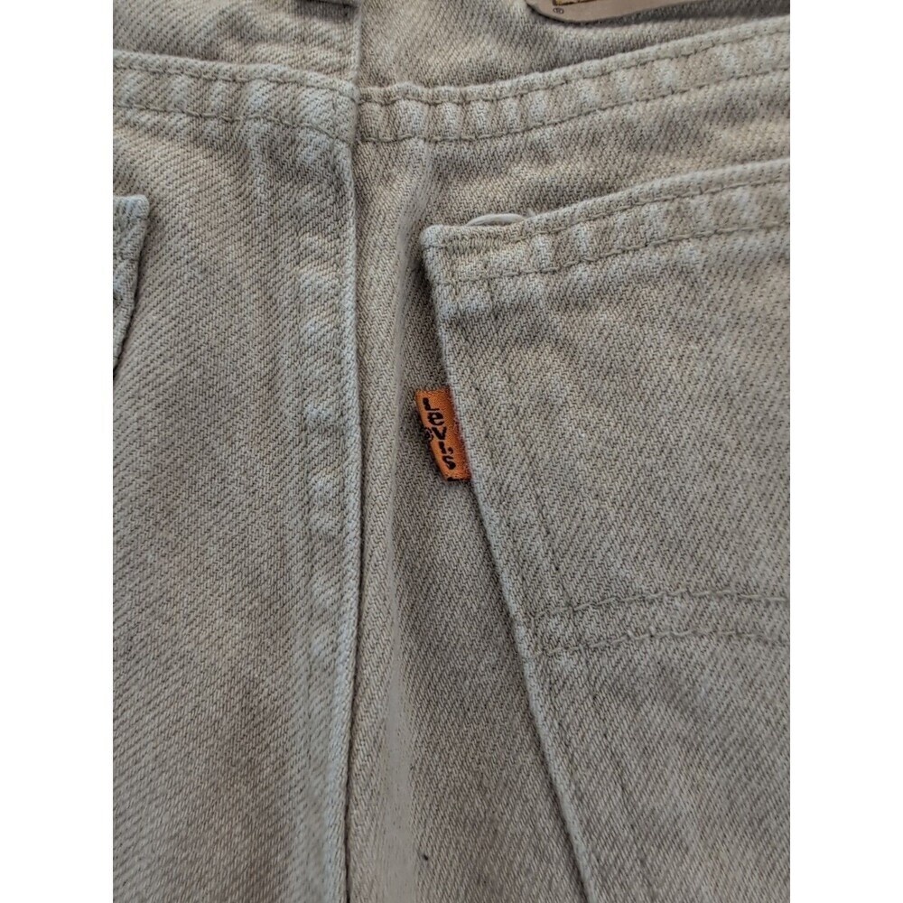 VTG 90s Levi's 550 Made in USA Orange Tab Relaxed Sandstone Tan Jeans 36x30 - Picture 13 of 14